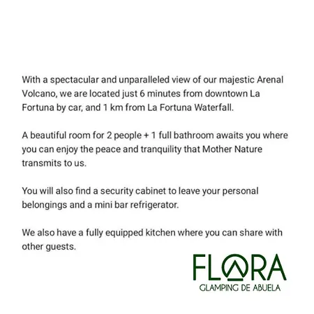 Flora Glamping De Abuela Villa La Fortuna Exterior photo